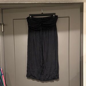 Black Women's Strapless Maxi Skirt